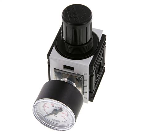 Regulador de presión G1/4'' 1000l/min 0,5-10,0bar/7-145psi Manómetro de 40 mm Futura 0