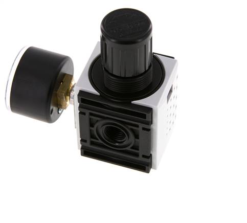 Regulador de presión G1/4'' 1000l/min 0.5-8.0bar/7-116psi PA 40 mm Manómetro Futura 0