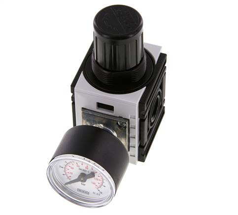 Regulador de presión G1/4'' 1000l/min 0.5-8.0bar/7-116psi PA 40 mm Manómetro Futura 0