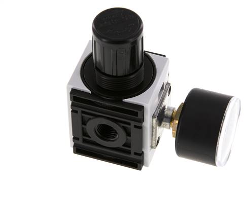 Regulador de presión G1/4'' 1000l/min 0.5-8.0bar/7-116psi PA 40 mm Manómetro Futura 0