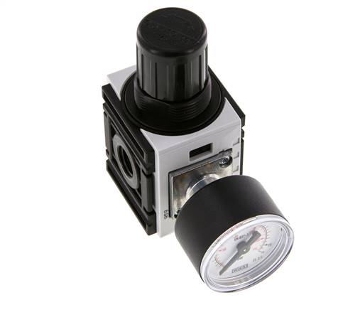 Regulador de presión G1/4'' 1000l/min 0,5-10,0bar/7-145psi Manómetro de 40 mm Futura 0