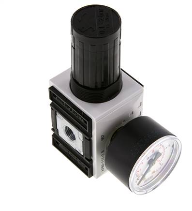 Regulador de presión de precisión G1/4'' 2000l/min 0.1-2.0bar/1-29psi PA Futura 1