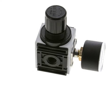 Regulador de presión para ensamblaje de colector G1/4'' 1000l/min 0.5-8.0bar/7-116psi PA 40 mm Manómetro Futura 0