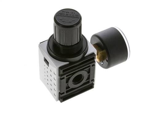 Regulador de presión para ensamblaje de colector G1/4'' 1000l/min 0.2-4.0bar/3-58psi PA 40 mm Manómetro Futura 0