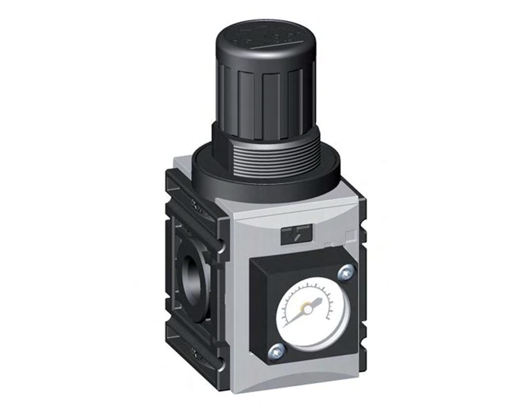 Regulador de presión para ensamblaje de colector G1/4'' 1000l/min 0.5-8.0bar/7-116psi PA 40 mm Manómetro Futura 0