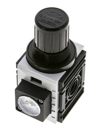 Regulador de presión para ensamblaje de colector G1/4'' 1000l/min 0.2-4.0bar/3-58psi PA Futura 0