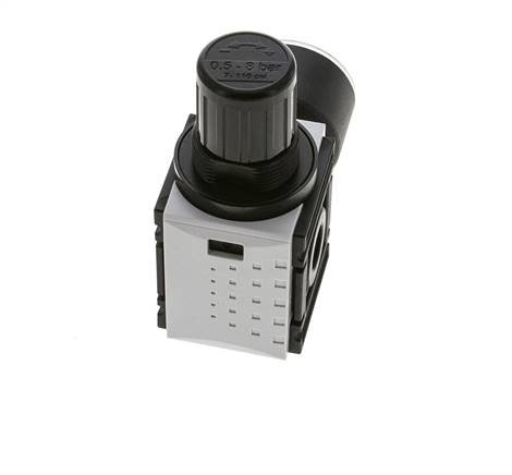 Regulador de presión para ensamblaje de colector G1/4'' 1000l/min 0.5-8.0bar/7-116psi PA 40 mm Manómetro Futura 0