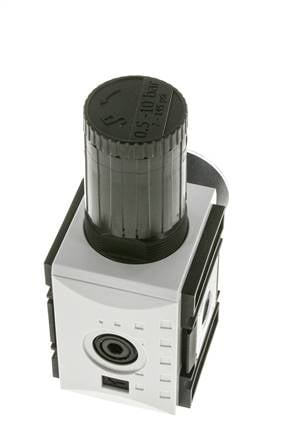 Regulador de presión de precisión G3/8'' 4500l/min 0.5-10.0bar/7-145psi PA Futura 2