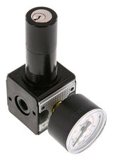 Regulador de presión de precisión G1/4'' 2100l/min 0.5-10.0bar/7-145psi Cilindro de fundición de zinc con cerradura Multifix 1