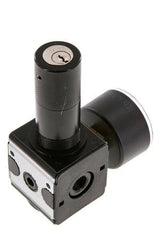 Regulador de presión de precisión G1/4'' 2100l/min 0.5-10.0bar/7-145psi Cilindro de fundición de zinc con cerradura Multifix 1