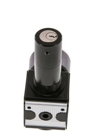 Regulador de presión de precisión G1/4'' 2100l/min 0.5-10.0bar/7-145psi Cilindro de fundición de zinc con cerradura Multifix 1