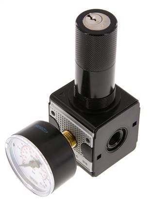 Regulador de presión de precisión G1/4'' 2100l/min 0.2-6.0bar/3-87psi Cilindro de fundición de zinc con cerradura Multifix 1