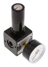 Regulador de presión de precisión G1/4'' 2100l/min 0.2-6.0bar/3-87psi Cilindro de fundición de zinc con cerradura Multifix 1