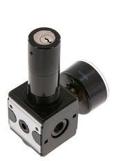 Regulador de presión de precisión G1/4'' 2100l/min 0.2-6.0bar/3-87psi Cilindro de fundición de zinc con cerradura Multifix 1