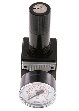 Regulador de presión de precisión G1/4'' 2100l/min 0.2-6.0bar/3-87psi Cilindro de fundición de zinc con cerradura Multifix 1