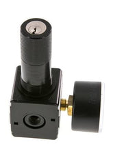 Regulador de presión G1/4'' 2100l/min 0.5-10.0bar/7-145psi Cilindro de fundición de zinc con bloqueo Multifix 1