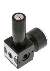 Regulador de presión G1/4'' 2100l/min 0.5-10.0bar/7-145psi Cilindro de fundición de zinc con bloqueo Multifix 1