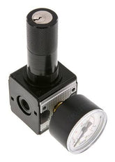 Regulador de presión G1/4'' 2100l/min 0.5-10.0bar/7-145psi Cilindro de fundición de zinc con bloqueo Multifix 1