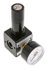 Regulador de presión G1/4'' 2100l/min 0.5-16.0bar/7-232psi Cilindro de fundición de zinc con bloqueo Multifix 1