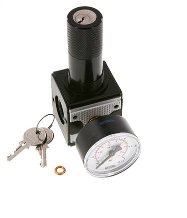 Regulador de presión G3/8'' 2100l/min 0,1-3,0bar/1-44psi Bloqueo de cilindro Multifix 1