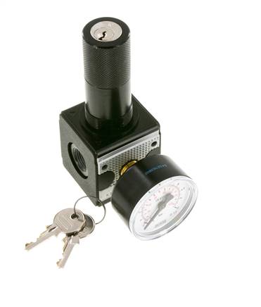 Regulador de presión G3/8'' 2100l/min 0,2-6,0bar/3-87psi Bloqueo de cilindro Multifix 1