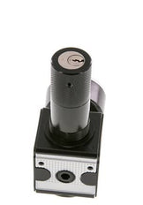 Regulador de presión G1/4'' 2100l/min 0.5-16.0bar/7-232psi Cilindro de fundición de zinc con bloqueo Multifix 1