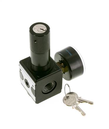 Regulador de presión G3/8'' 2100l/min 0,2-6,0bar/3-87psi Bloqueo de cilindro Multifix 1