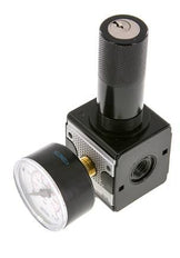 Regulador de presión G1/4'' 2100l/min 0.5-16.0bar/7-232psi Cilindro de fundición de zinc con bloqueo Multifix 1