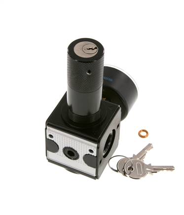 Regulador de presión G3/8'' 2100l/min 0,1-3,0bar/1-44psi Bloqueo de cilindro Multifix 1