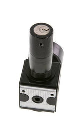 Regulador de presión G1/4'' 2100l/min 0.1-3.0bar/1-44psi Cilindro de fundición de zinc con bloqueo Multifix 1
