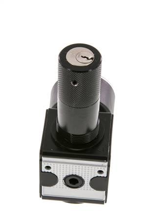 Regulador de presión G1/4'' 2100l/min 0.5-10.0bar/7-145psi Cilindro de fundición de zinc con bloqueo Multifix 1