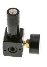 Regulador de presión G1/4'' 2100l/min 0.5-16.0bar/7-232psi Cilindro de fundición de zinc con bloqueo Multifix 1