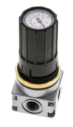 Regulador de presión para ensamblaje de colector G1/4''&1/8'' 1700l/min 0.2-6.0bar/3-87psi Fundición de zinc Multifix 0