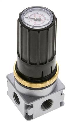 Regulador de presión para ensamblaje de colector G1/4''&1/8'' 1700l/min 0.5-10.0bar/7-145psi Fundición de zinc Multifix 0