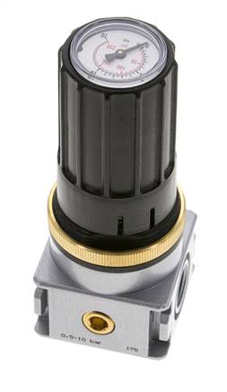 Regulador de presión para ensamblaje de colector G1/4''&1/8'' 1700l/min 0.5-10.0bar/7-145psi Fundición de zinc Multifix 0