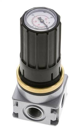 Regulador de presión para ensamblaje de colector G1/4''&1/8'' 1700l/min 0.5-10.0bar/7-145psi Fundición de zinc Multifix 0