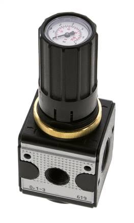 Regulador de presión para ensamblaje de colector G1/4'' 2250l/min 0.1-3.0bar/1-44psi de fundición de zinc Multifix 1