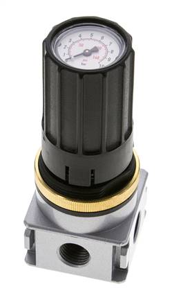 Regulador de presión para ensamblaje de colector G1/4''&1/8'' 1700l/min 0.2-6.0bar/3-87psi Fundición de zinc Multifix 0