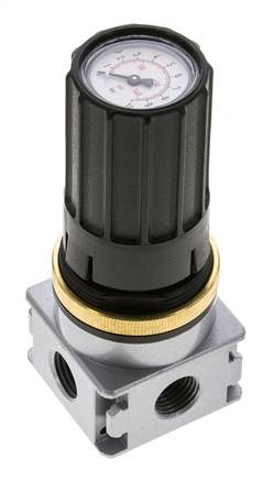 Regulador de presión para ensamblaje de colector G1/4''&1/8'' 1700l/min 0.2-6.0bar/3-87psi Fundición de zinc Multifix 0