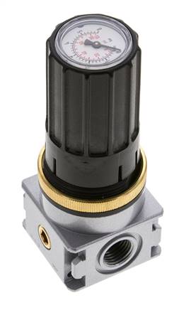 Regulador de presión para ensamblaje de colector G1/4''&1/8'' 1700l/min 0.1-3.0bar/1-44psi de fundición de zinc Multifix 0