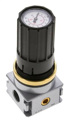 Regulador de presión para ensamblaje de colector G1/4''&1/8'' 1700l/min 0.2-6.0bar/3-87psi Fundición de zinc Multifix 0