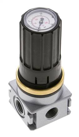 Regulador de presión para ensamblaje de colector G1/4''&1/8'' 1700l/min 0.5-10.0bar/7-145psi Fundición de zinc Multifix 0