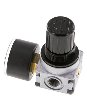 Regulador de presión G1/4'' 1450l/min 0.5-10.0bar/7-145psi de fundición de zinc con manómetro de 40 mm Multifix 0