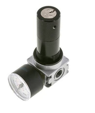 Regulador de presión G1/4'' 1450l/min 0.2-6.0bar/3-87psi de fundición de zinc con manómetro de 40 mm y cierre de cilindro Multifix 0