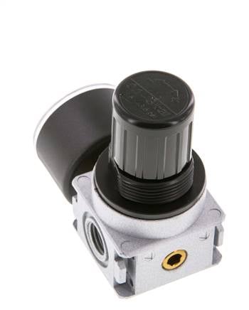 Regulador de presión G1/4'' 1450l/min 0.1-3.0bar/1-44psi de fundición de zinc con manómetro de 40 mm Multifix 0