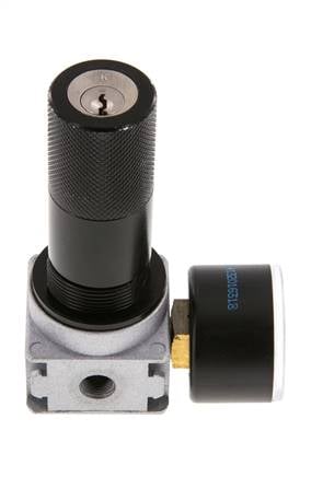 Regulador de presión G1/8'' 1450l/min 0,5-10,0bar/7-145psi Manómetro de 40 mm Cylinder Lock Multifix 0