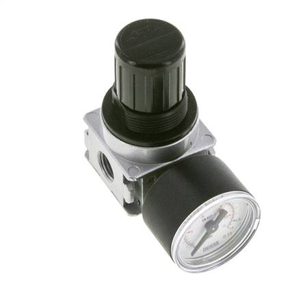 Regulador de presión G1/4'' 1450l/min 0,1-1,0bar/1-14psi Manómetro de 40 mm Multifix 0