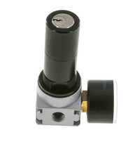 Regulador de presión G1/4'' 1450l/min 0.5-10.0bar/7-145psi Cilindro de fundición de zinc con cerradura E-11 Multifix 0
