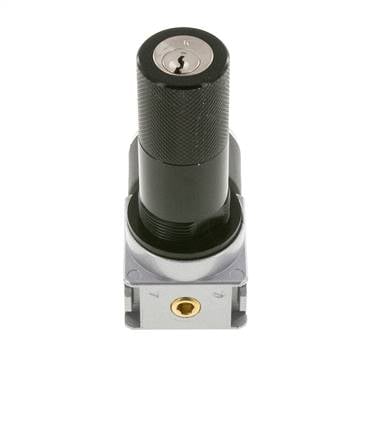 Regulador de presión G1/4'' 1450l/min 0.2-6.0bar/3-87psi de fundición de zinc con manómetro de 40 mm y cierre de cilindro Multifix 0