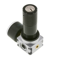 Regulador de presión G1/4'' 1450l/min 0.2-6.0bar/3-87psi de fundición de zinc con manómetro de 40 mm y cierre de cilindro Multifix 0